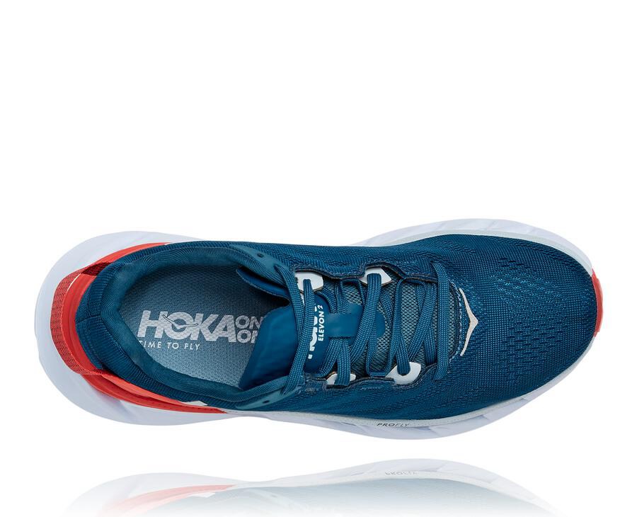 Hoka One One Elevon 2 Löparskor Dam - Marinblå/Vita - DYXNZ-1328